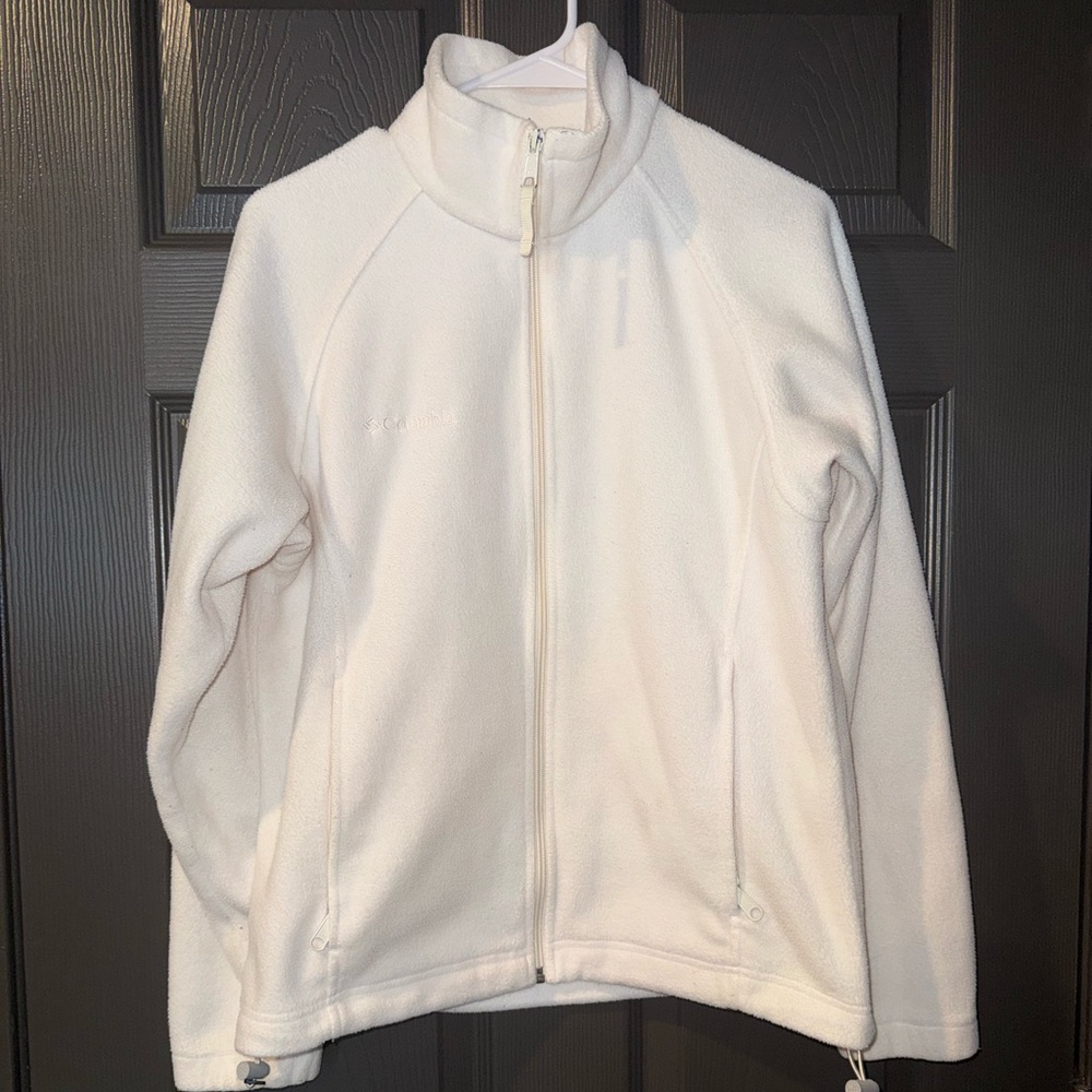Columbia Cream Full-Zip Fleece Jacket
